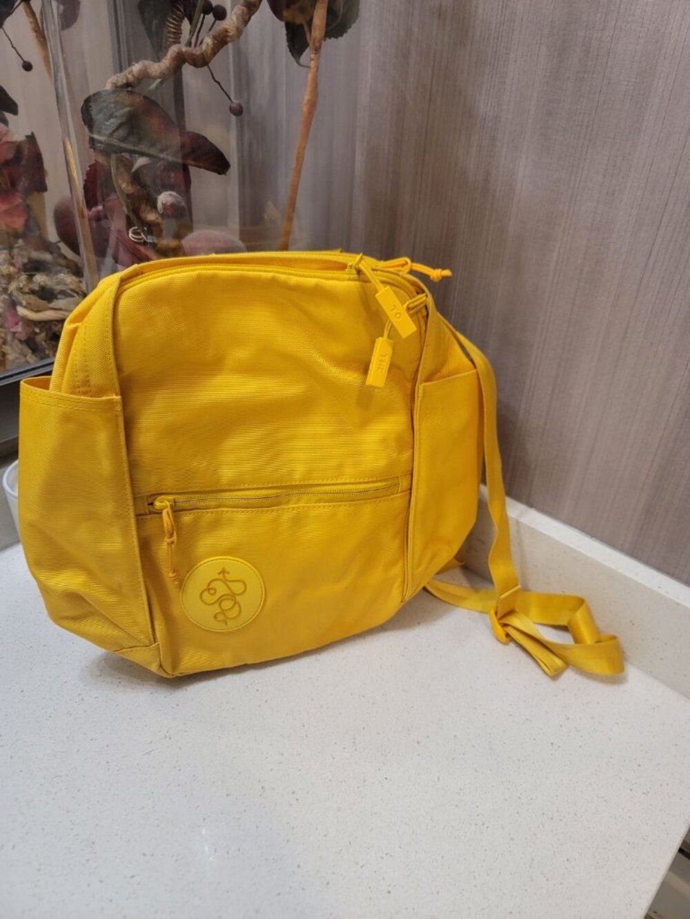 Baboon To The Moon Yellow Travel Backpack Duffel Bag Water Resistant